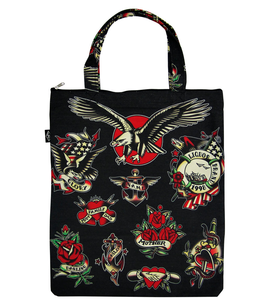 Flash Design Black Canvas Bag