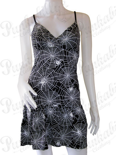 Rockabilly Spider Web Black Mini Dress