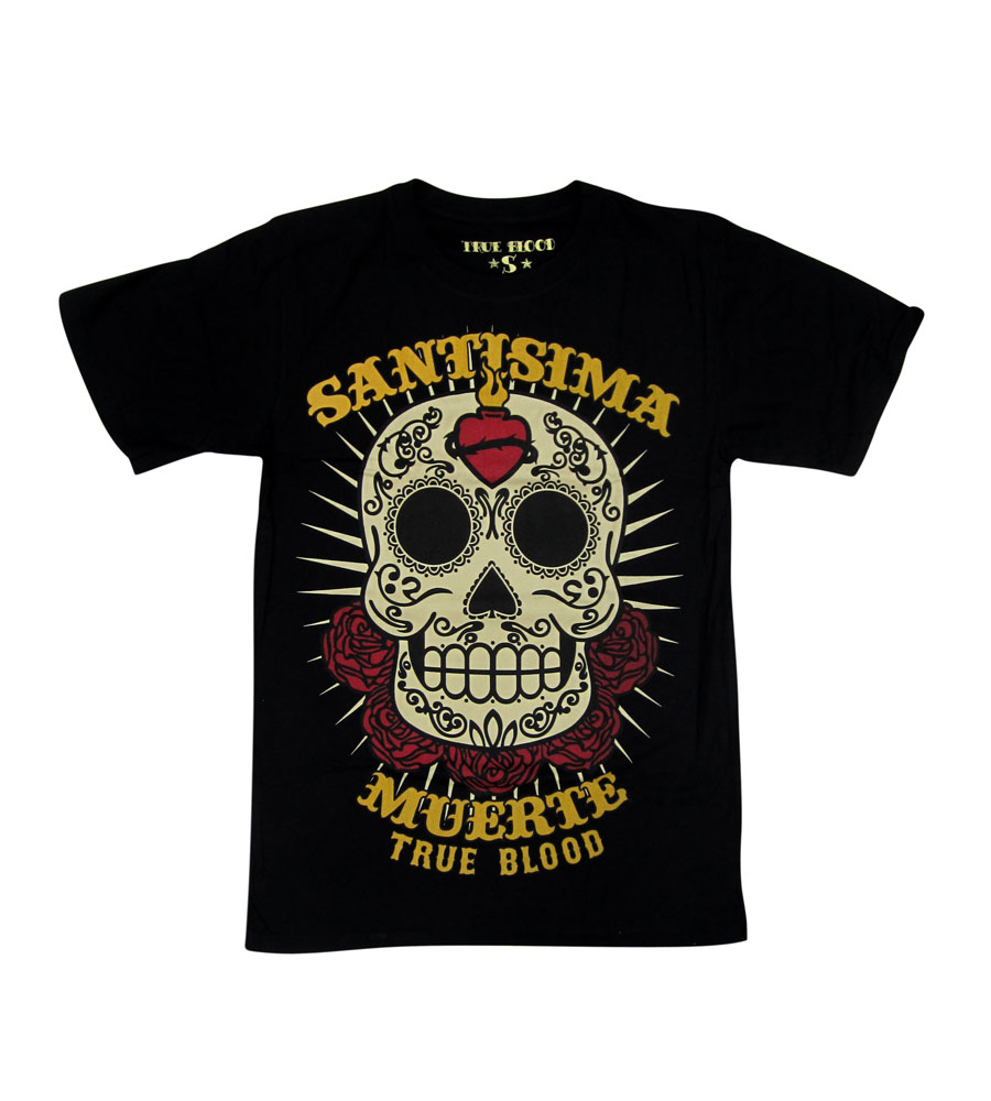 "SANTISIMA MUERTE" Skull Men T Shirt