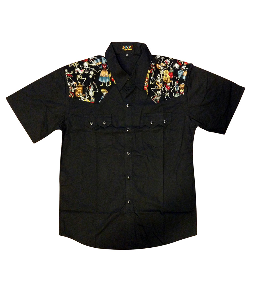 Mexican Skulls Party Work Shirt