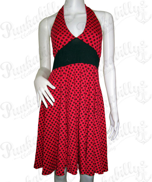 Polka dots rockabilly vintage dress