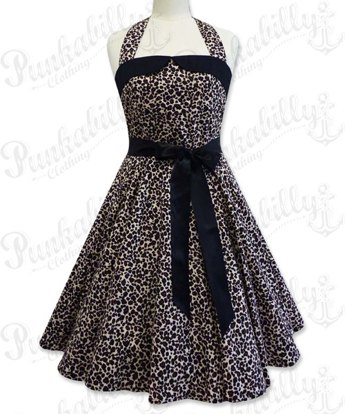 leopard rockabilly dress