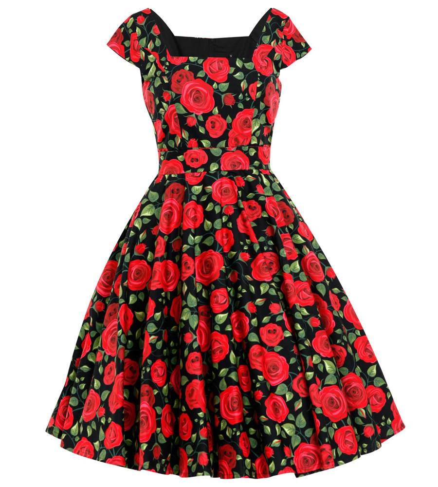Red Roses Tea Party Dress