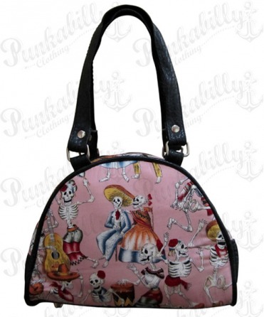 Pink "Skulls Party" Mini Bowling Bag