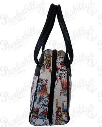 Cream "Skulls Party" Rockabilly bowling bag