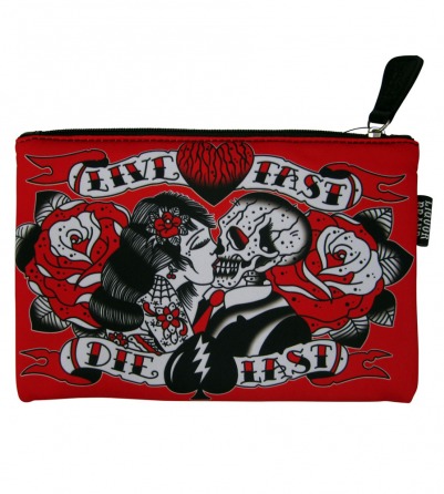 "Live Fast Die Last" Cosmetic Bag