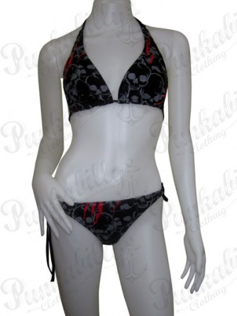 Punk Bikini with Mixed Skulls