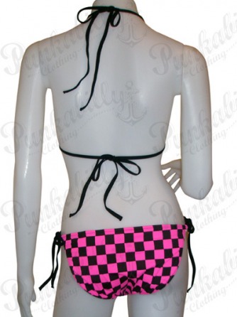 Checked Pink Rockabilly Bikini