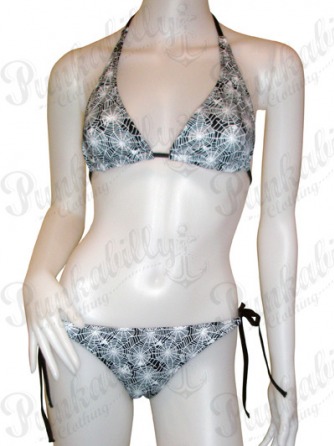 Spider Web Punk Rockabilly Bikini