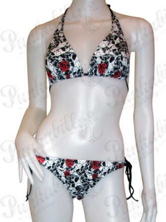 Roses & Skulls Punk Bikini