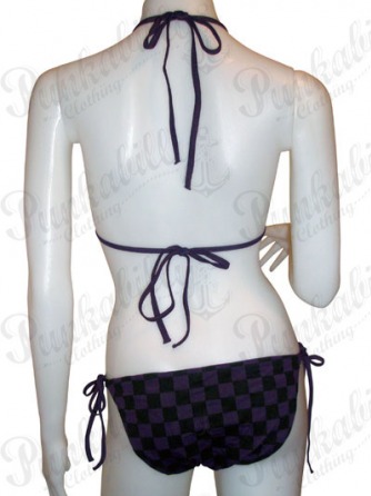 Checked Purple Rockabilly Bikini