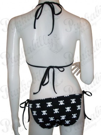 Black Punk Bikini with skulls