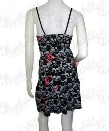 Rockabilly skulls mini dress