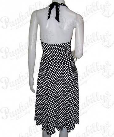 Black with white polka dots dress