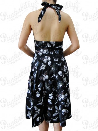 Butterfly Skulls Cotton Dress