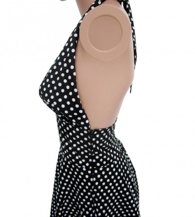 Black Dress with White Polka Dots