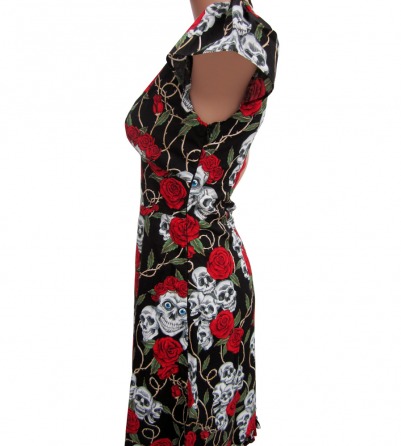 Skull & Roses Black Dress