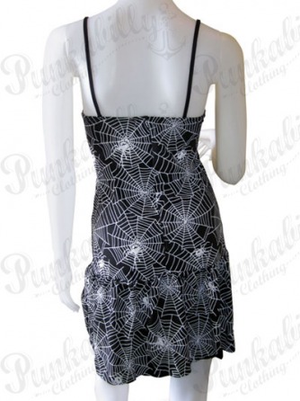 Rockabilly Spider Web Black Mini Dress