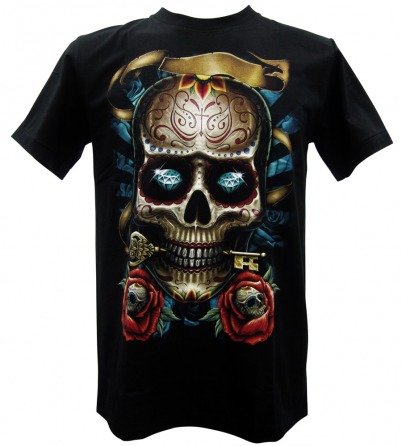 Skull Tattoo Face Men T-Shirt