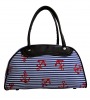 Navy Blue Stripes Anchor Bag