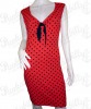 Rockabilly vintage red dress with black polka dots