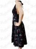 Black Dress with  Cherry print