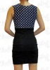 Black with Navy Blue Top Polka Dots Dress