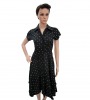 Black Anchor Dress with Buttons