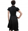 Black Anchor Dress with Buttons